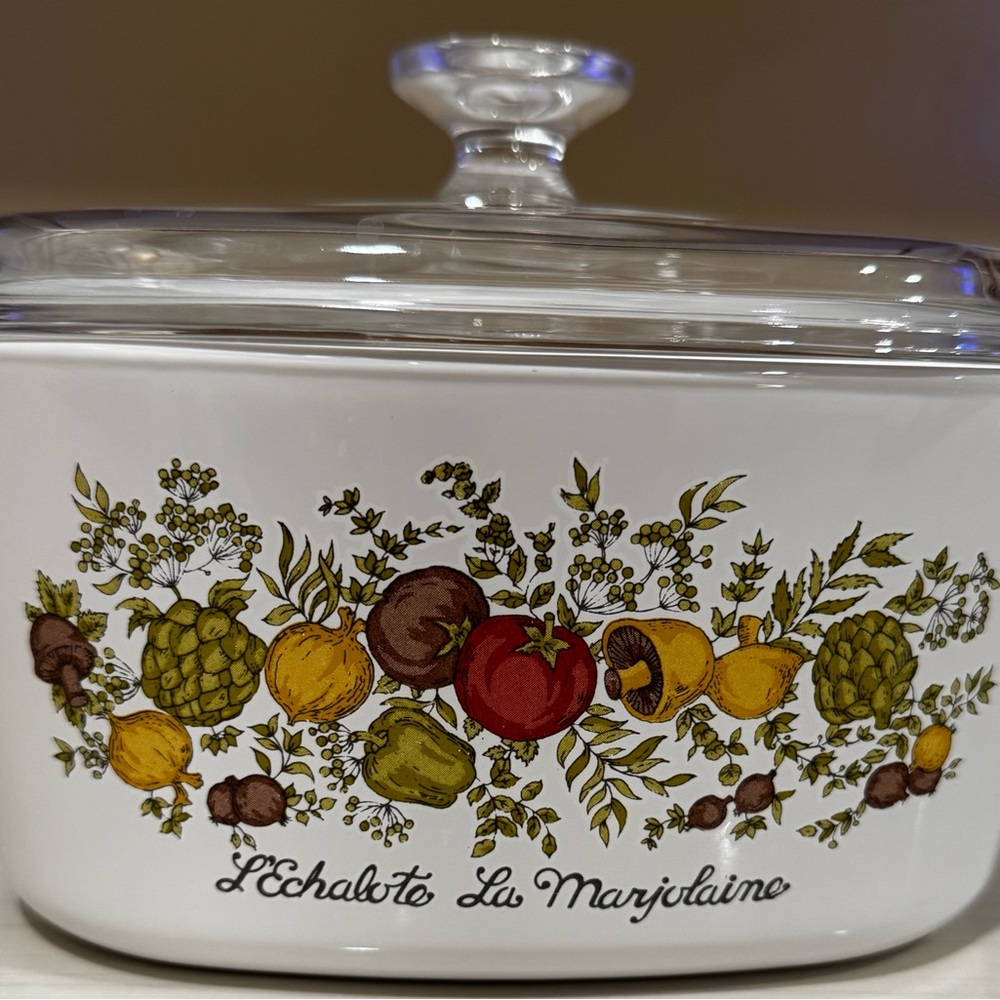 Corningware L’Echalote Spice of Life Casserole Dish with glass lid 3 liter A-3-B